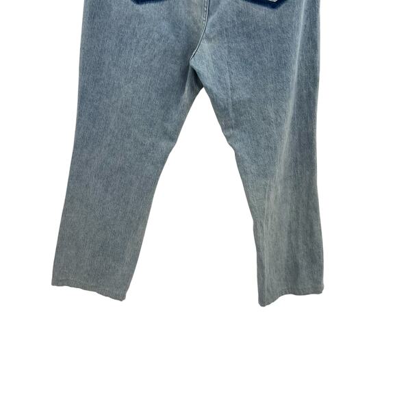 Good American Good Boy Jeans with Pleats Shadow Pocket Blue Size 15 33 - Picture 9 of 12